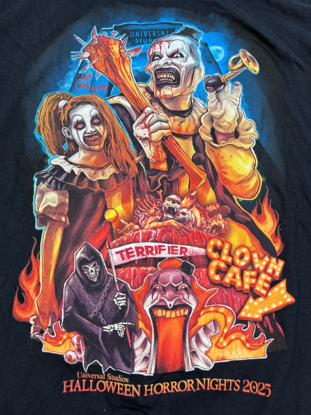 NWT Universal Studios Halloween Horror Nights 2025 Graphic T Shirt XL Black